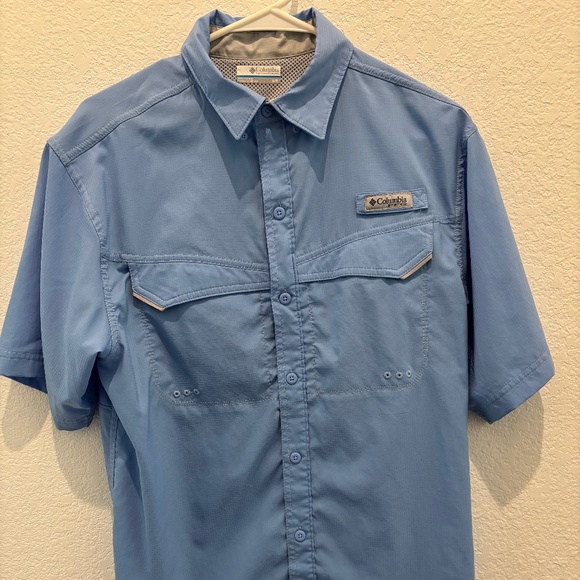 Columbia PFG Blue Fishing Button Down - Picture 1 of 3